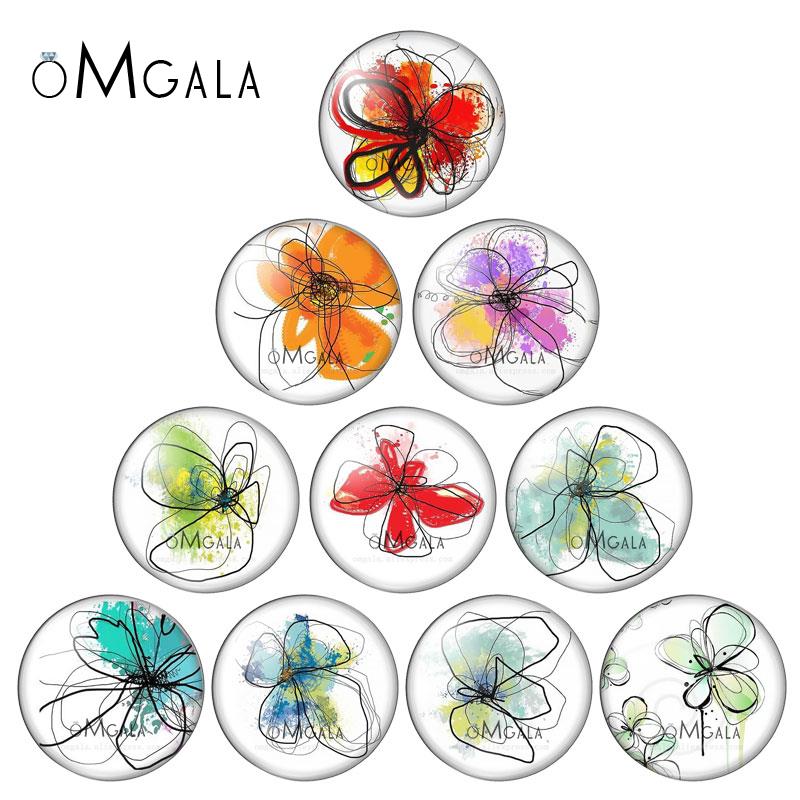 Chalk Bag - Misturar cores arte desenho flores 12mm/14mm/16mm/18mm/20mm/25mm/30mm