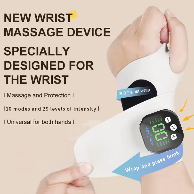 Ems massageador elétrico de pu - Wrist Wraps avaliação e preço